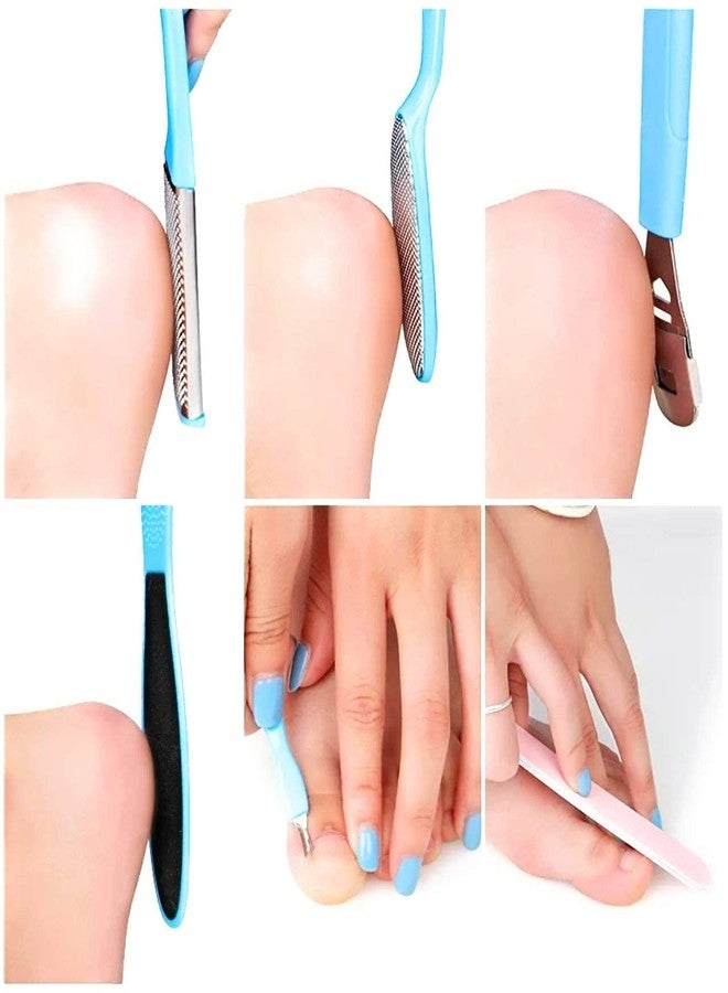 SKINPLUS Pedicure Tools for Feet - Pedicure Kit,Foot Scrubber for Dead Skin, Callus Remover, Foot Scraper, Foot File, Pitchfork, Filer for Nail Repair tool - Image 4