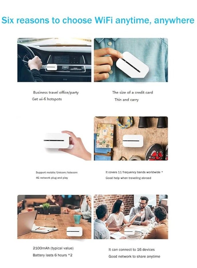 general 4G LTE Mobile WiFi Router 150Mbps High Speed Portable Travel USB Powered WiFi Modem with SIM Card Slot for Up to 16 Devices - Image 3