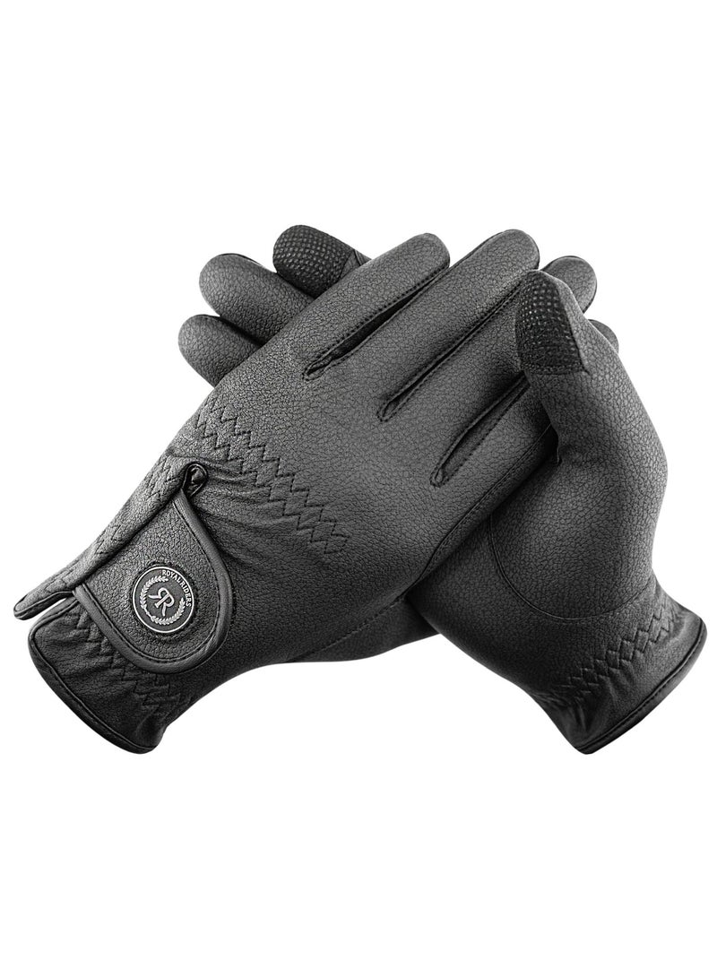 رويال رايدرز ROYAL RIDERS® 1114 Sero-Grip JP: قفازات ركوب الخيل الفاخرة بنسيج سيرينو الياباني للرجال والنساء والأطفال - #10061114 - Image 2