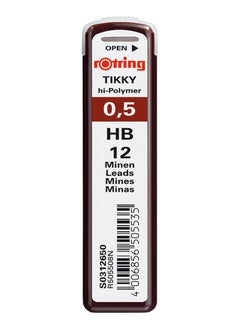 Rotring 5. Lead nibs for refilling HB gray mechanical pencils 