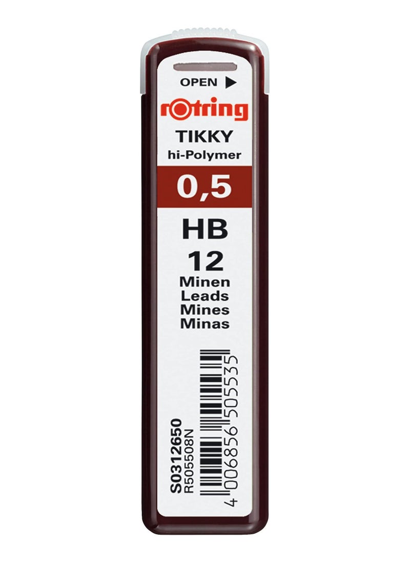 Rotring - 5. Lead nibs for refilling HB gray mechanical pencils - Image 1