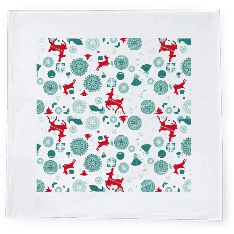 Khakee 6 Pcs Christmas Theme Silk Table Napkins 10x 10 for Xmas Decoration Christmas OrnamentsChristmas Giftxmas21709 - Image 3