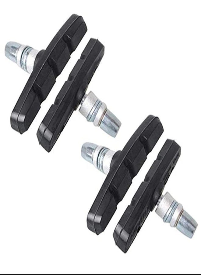 FASTPED Break Shoe 4 nos for Bicycles (Small, Black) Bicycle Brake Shoes 2pc Brake Shoes Power Brake Pads Brake Brake Clutch Wire MTB Bikes (Brake Shoes) Used - Image 1