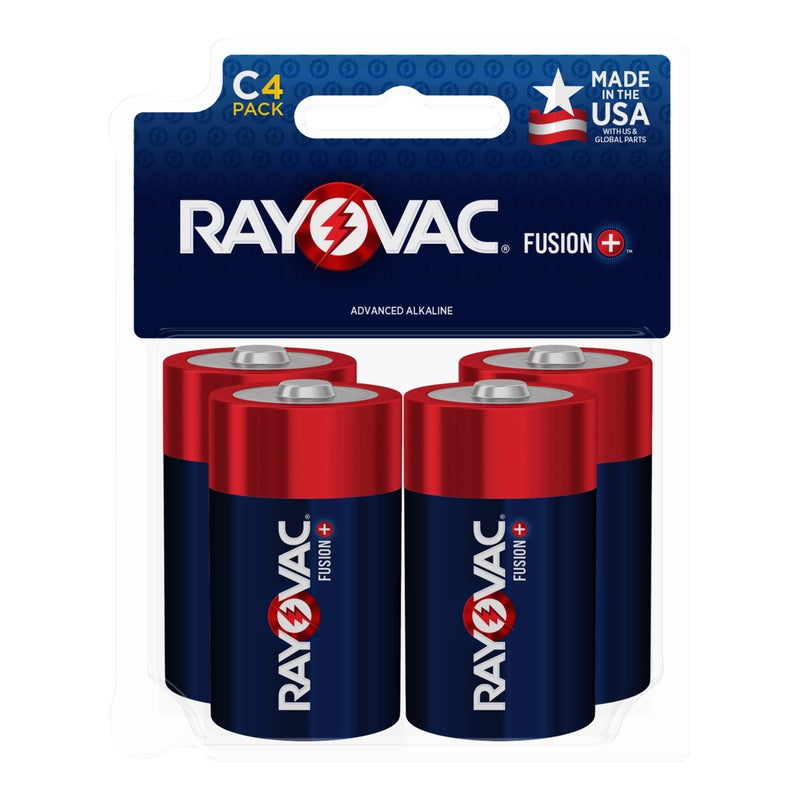 Rayovac Fusion C Batteries, Premium Alkaline C Cell Batteries (4 Battery Count) - Image 1