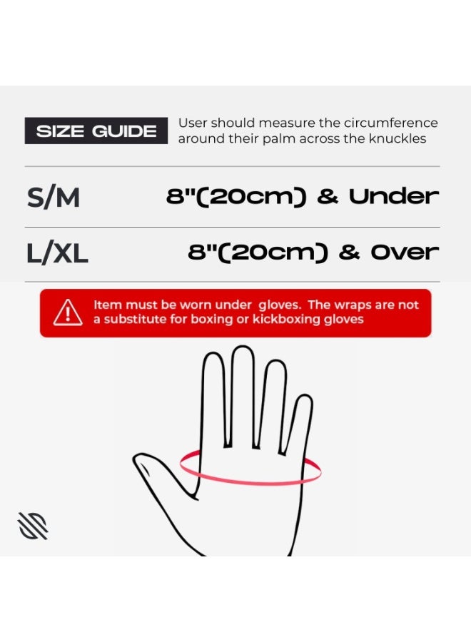 Sanabul  Gel Hand Wraps for Boxing Gloves | MMA Muay Thai Kick Boxing Quick Wraps for Men & Women | Inner Boxing Hand Wrap for Gloves | Padded Knuckle Wrist Wrap (Navy/White)-Small - Image 5