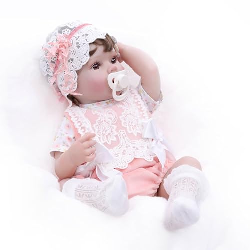 Cloveray 20inch Large Realistic Reborn Baby Doll HandRooted Hair Lifelike Baby Dolls with Accessories for 3 Year Old Girls Gifts Pretend Play Collection - Image 5