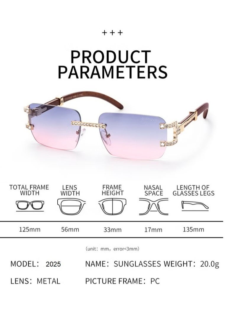 Elanova Frameless blue light blocking glasses suitable for men and women for reading, protecting against UV rays, preventing eye strain, and for computer, TV, and gaming use - Image 3