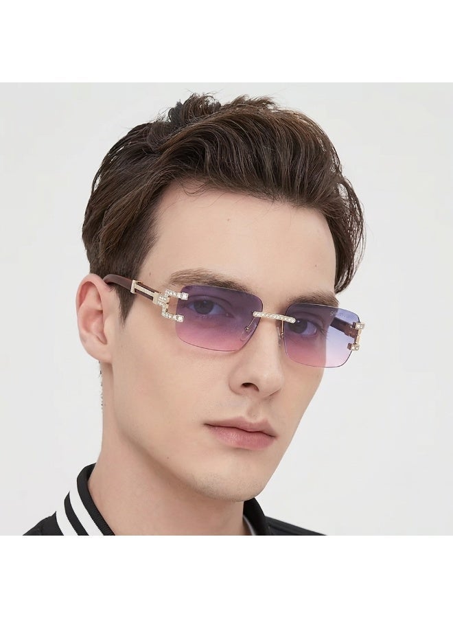 Elanova Frameless blue light blocking glasses suitable for men and women for reading, protecting against UV rays, preventing eye strain, and for computer, TV, and gaming use - Image 3