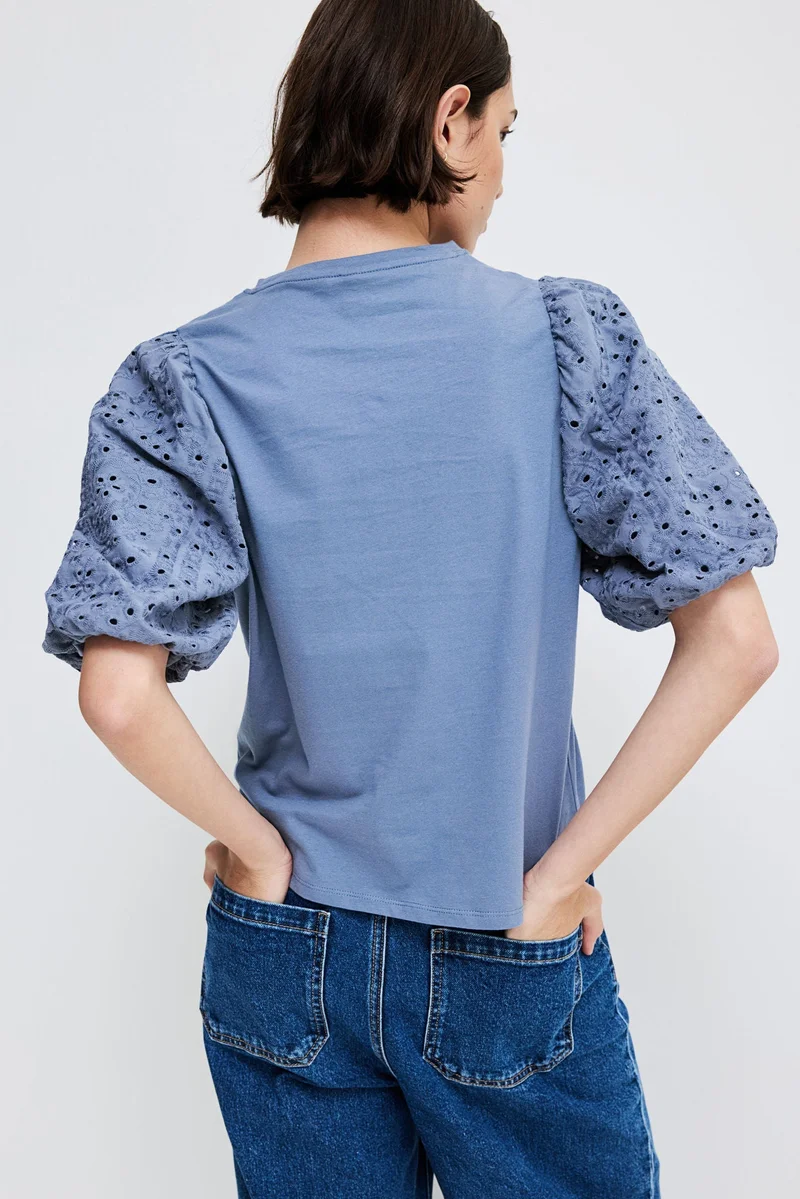 H&M Balloon-sleeved top