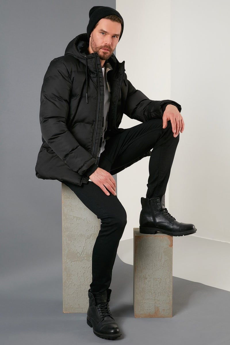 Buratti Hooded Water and Wind Resistant Cold Proof Slim Fit Coat Men'S COAT 5717101  - Image 1