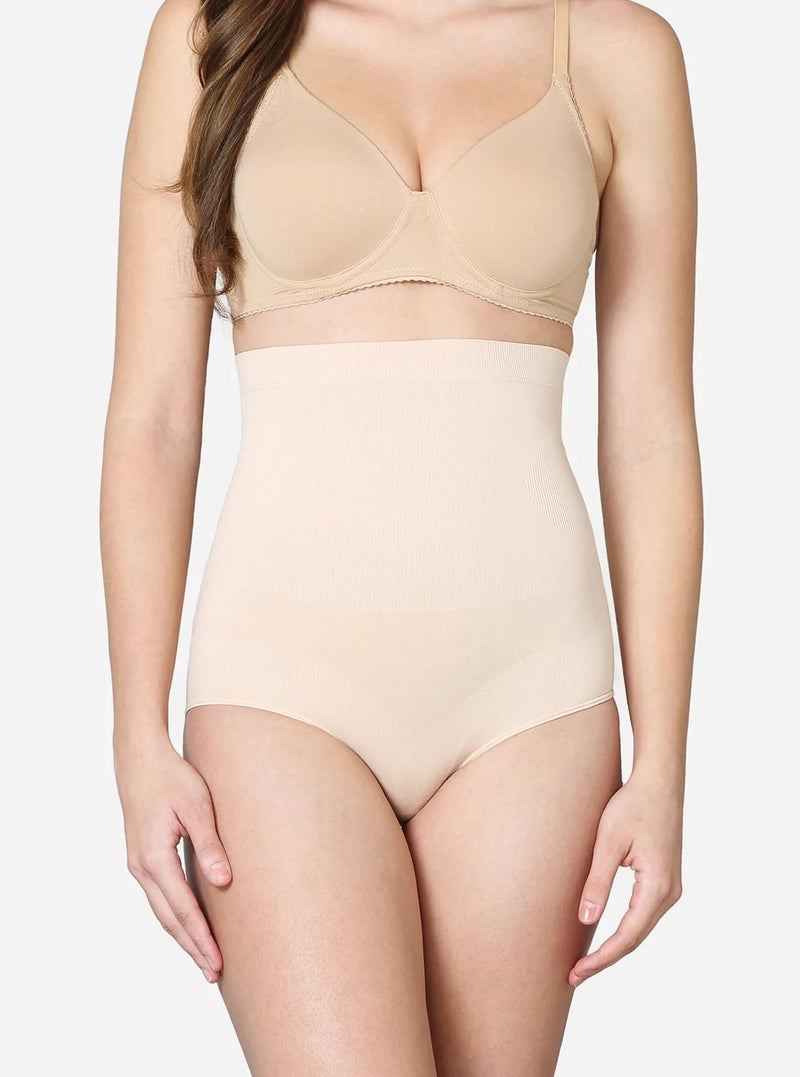 Lilots Women's High Waist Shapewear with Anti Rolling Strip || Tummy Control Tucker Waist Slimming Shapewear Cream - Image 3