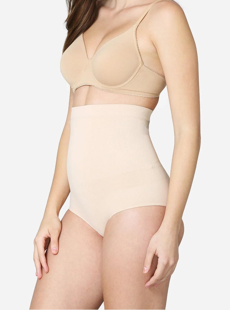 Lilots Women's High Waist Shapewear with Anti Rolling Strip || Tummy Control Tucker Waist Slimming Shapewear Cream - Image 4