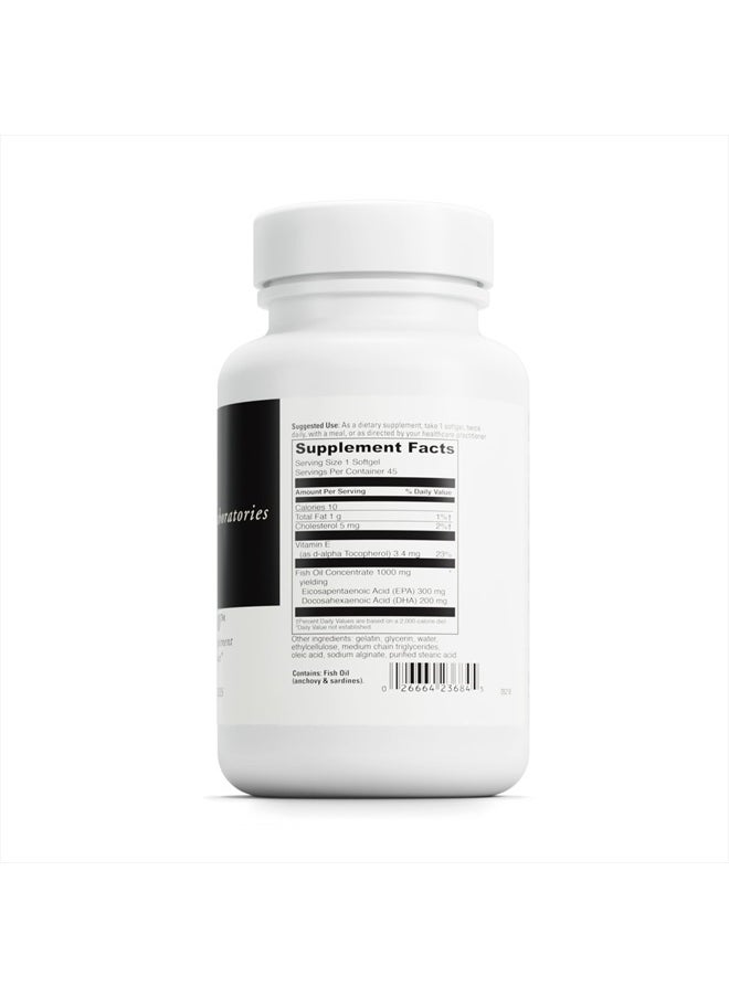 Davinci Labs Omega-3 1000 - Dietary Supplement to Maintain Already Normal Cholesterol Levels and Support Immune System, Healthy Hair and Skin* - Gluten-Free - 45 Enteric Coated Softgels  - Image 2