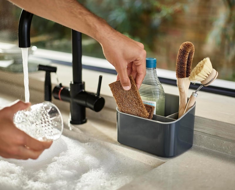 Cyrox Kitchen Cleaning Accessories Storage Rack Bathroom Corner Organizer Shower Caddy Countertop Sink Organizer for Dishwasher Liquid, Sponge, Brush (1Pcs) - Image 2