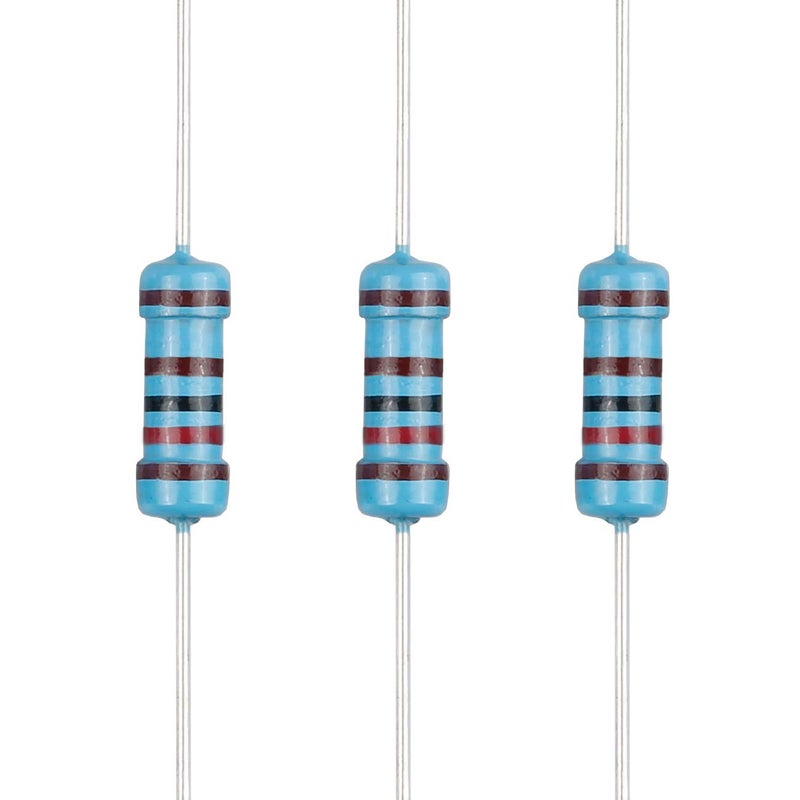 EDGELEC Store 100pcs 1.2K ohm Resistor 1/2w (0.5Watt) ±1% Tolerance Metal Film Fixed Resistor, Multiple Values of Resistance Optional - Image 1