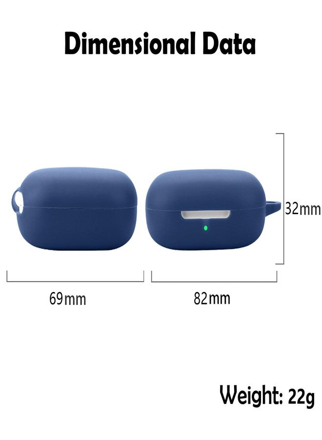 EasyBee [2 Pack] easyBee Case Compatible with SHOKZ OpenFit Air Open-Ear Bluetooth Headphone Charging Cover with 2 Keychain, Soft Liquid Silicone Ultra Thin Shockproof Protective Kit - Black and Blue - Image 3