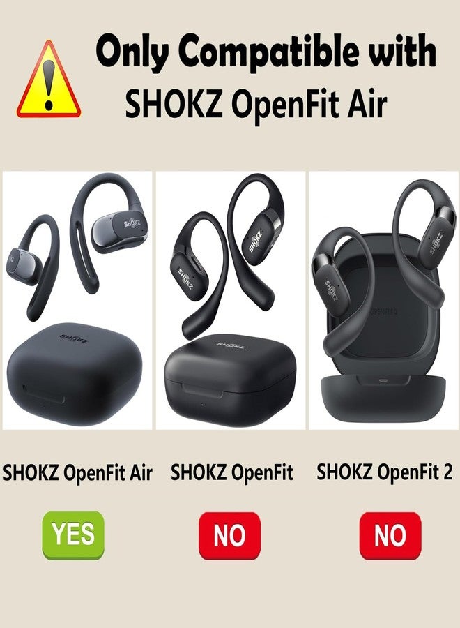 EasyBee [2 Pack] easyBee Case Compatible with SHOKZ OpenFit Air Open-Ear Bluetooth Headphone Charging Cover with 2 Keychain, Soft Liquid Silicone Ultra Thin Shockproof Protective Kit - Black and Blue - Image 2