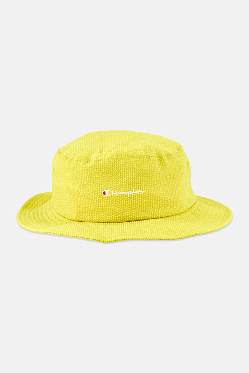 Champion Men Embroidered Logo Bucket Hats, Lime - Image 1