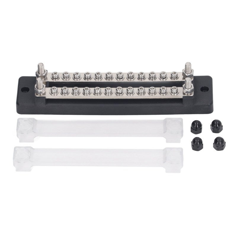 Power Distribution Block: 150A/DC 130A/AC 12-48V, Brass Stainless Steel Nylon Construction, Easy Surface Mount - Circuit Tidy Terminal Block for Car Trucks RVs Marine Boats Industrial Equipment - Image 5