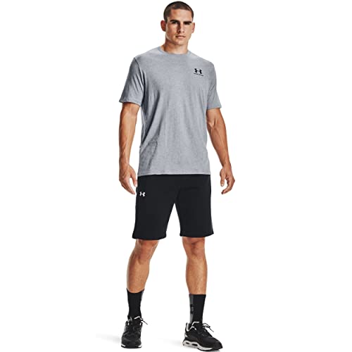Under Armour Men's Sportstyle Left Chest Short-Sleeve T-Shirt, Steel Light Heather (036)/Black, X-Small - Image 4