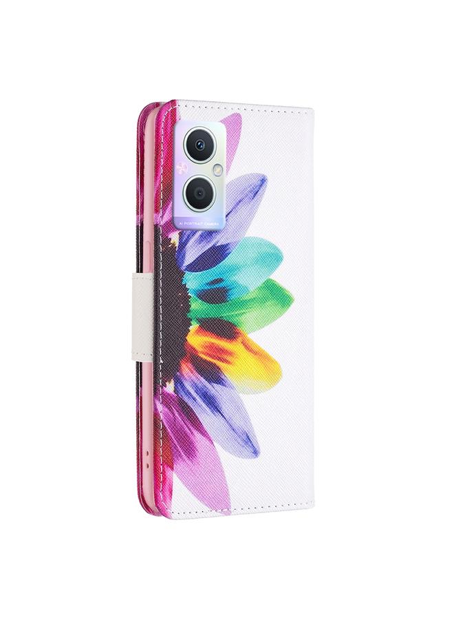 S-TOP Case For OPPO A96 5G Colored Drawing Pattern Leather Phone Case - Image 3