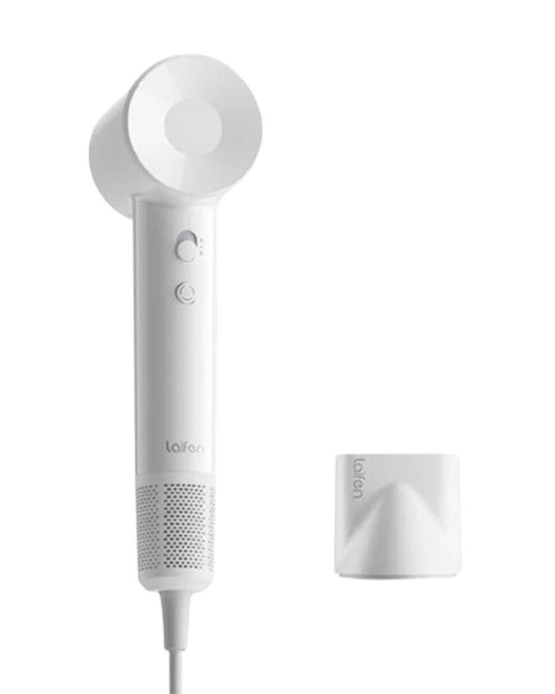 Laifen Hair Dryer SE Lite White, 150 Million Negative Ionic Blow Dryer With 100,000 RPM Brushless Motor, 1400 Watt Powerful Fast Drying High-Speed Low Noise Hairdryer, Lightweight and Compact Design - Image 1