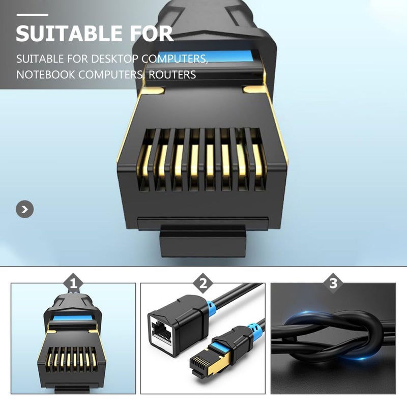 Cat6 Ethernet Cable 10ft Male to Female Shielded High Speed LAN Network Cord - Image 4
