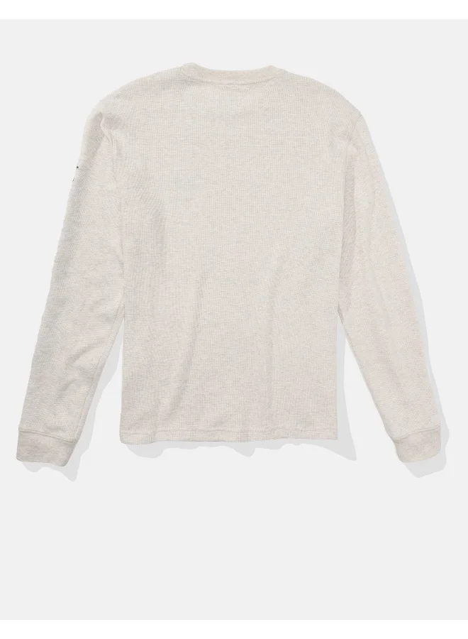 American Eagle AE Long-Sleeve Logo Graphic Thermal T-Shirt