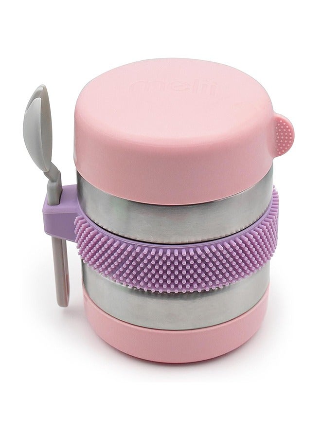 melii وعاء طعام للأطفال، ترمس فidget بغطاء سيليكون، خالي من BPA، محكم التسرب ومعزول، يحتفظ بالطعام دافئًا لمدة خمس ساعات، 10.1 أونصة، 300 مل - Image 1