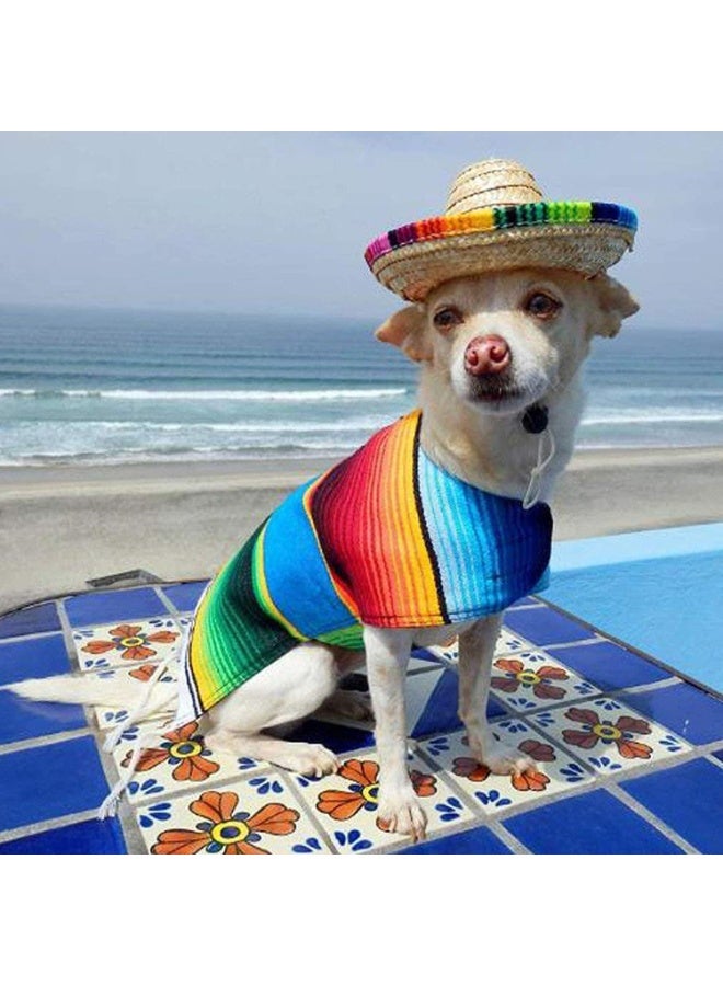 FengSVMA Dog Sombrero Hat, Mini Straw Sombrero Hats Mexican Hats Sombrero Party Hats for Small Pets/Puppy/Cat - Image 4