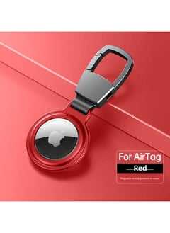 Suitable For Apple Airtag Protective Case Metal Airtag Case Aluminum Alloy Magnetic Keychain Tracker-Color:Air Tag [red] Magnetic Metal●60 Times Anti-fall●Precise Fit