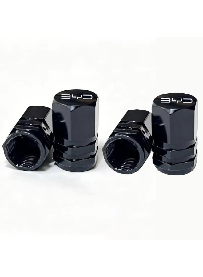 Car Wheel Tire Air Valve 4pcs Caps Stem Covers Exterior Accessories For BYD QIN Plus, ATTO 8, sealion 5,song, Seal 6 plus all other Model - Image 1