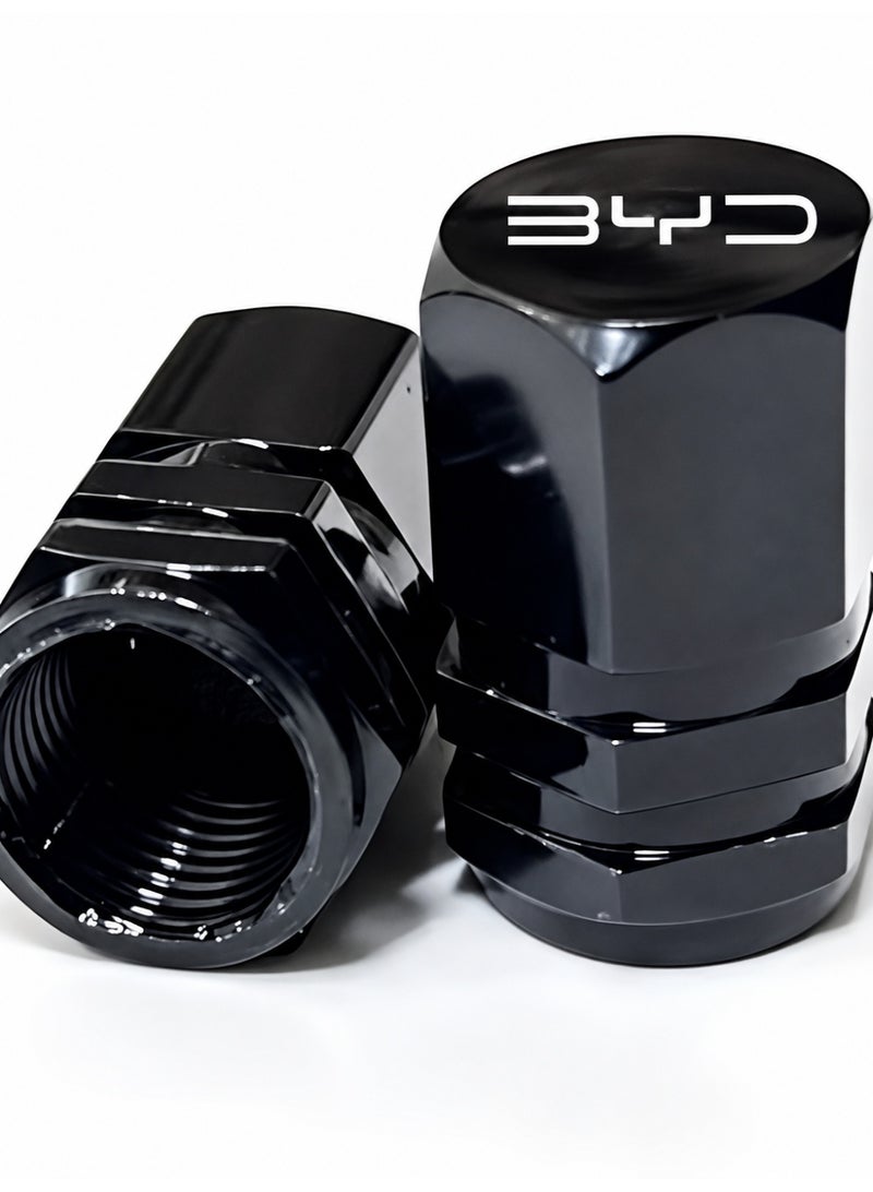 Car Wheel Tire Air Valve 4pcs Caps Stem Covers Exterior Accessories For BYD QIN Plus, ATTO 8, sealion 5,song, Seal 6 plus all other Model - Image 2