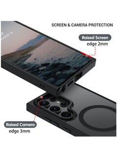 KENSUO for Samsung S24 Ultra Case, Compatible with MagSafe, Magnetic Translucent Matte Back Shockproof Cover with Strong Magnet, Slim Thin Full Protection Phone Case for Galaxy S24 Ultra 5G (Black)  - Image 5
