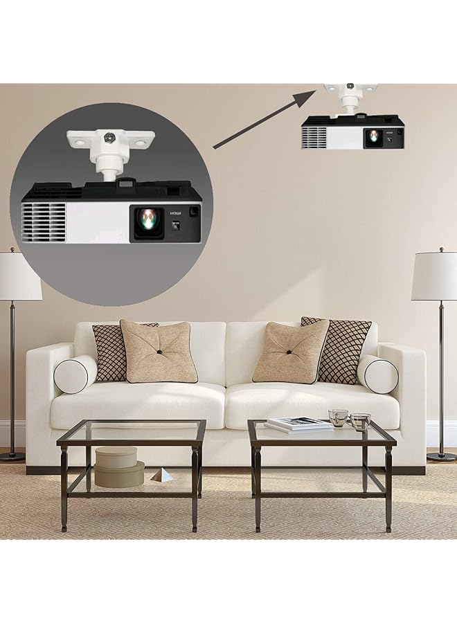 erorex Angle Adjustable Projector Mount Projector Ceiling Mount Angle Adjustable Camera Holder 1Pcs Projector Hanger With Load 11Lbs Length 7.87 Inch 1 4 Mounting Screw Wall Projector Mount For Office Home  - Image 2