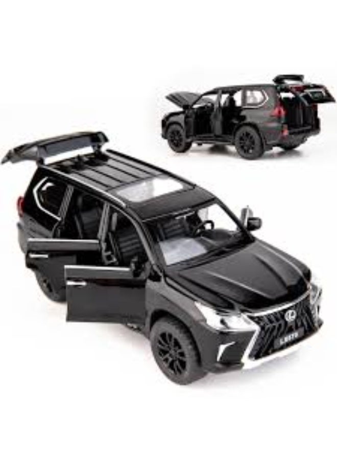 1:32 Alloy Collectible LEXUS LX570 Car Model Toy, Diecast Zinc Alloy LX570 Pull Back Collectible Toy Car, Sound and Light Pull Back Model Car for Kids Boy Girl Gift 16cm*6cm*7cm - Image 5
