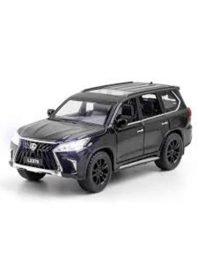 1:32 Alloy Collectible LEXUS LX570 Car Model Toy, Diecast Zinc Alloy LX570 Pull Back Collectible Toy Car, Sound and Light Pull Back Model Car for Kids Boy Girl Gift 16cm*6cm*7cm - Image 1