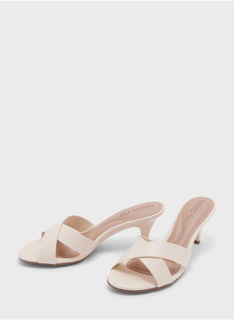 Beira Rio - Brielle Multi Strap Mid Heel Sandals - Image 1