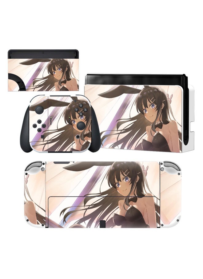 Generic For Nintendo Switch Oled Sticker NS Sticker Switch Pain Sticker Anti-Scratch Resistant Cover Film-Color:0378  - Image 3