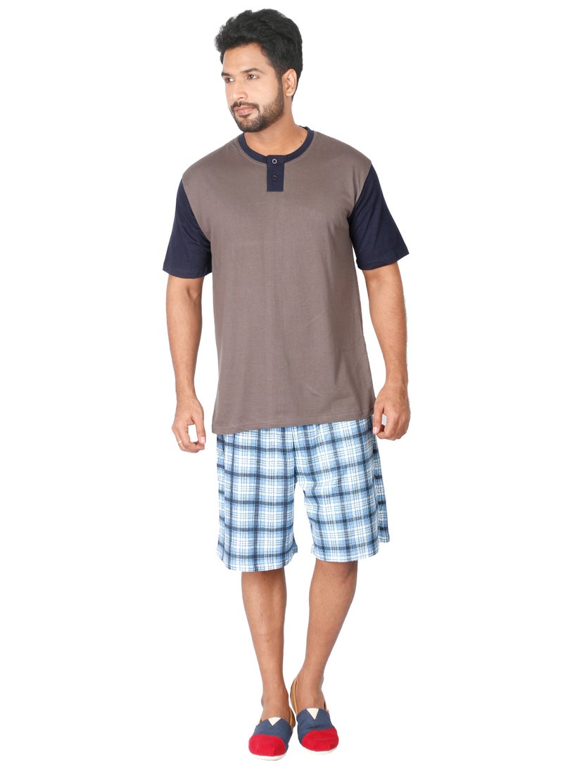 Soko Mesh Sleepwear Set For Men, Grey  - Image 1