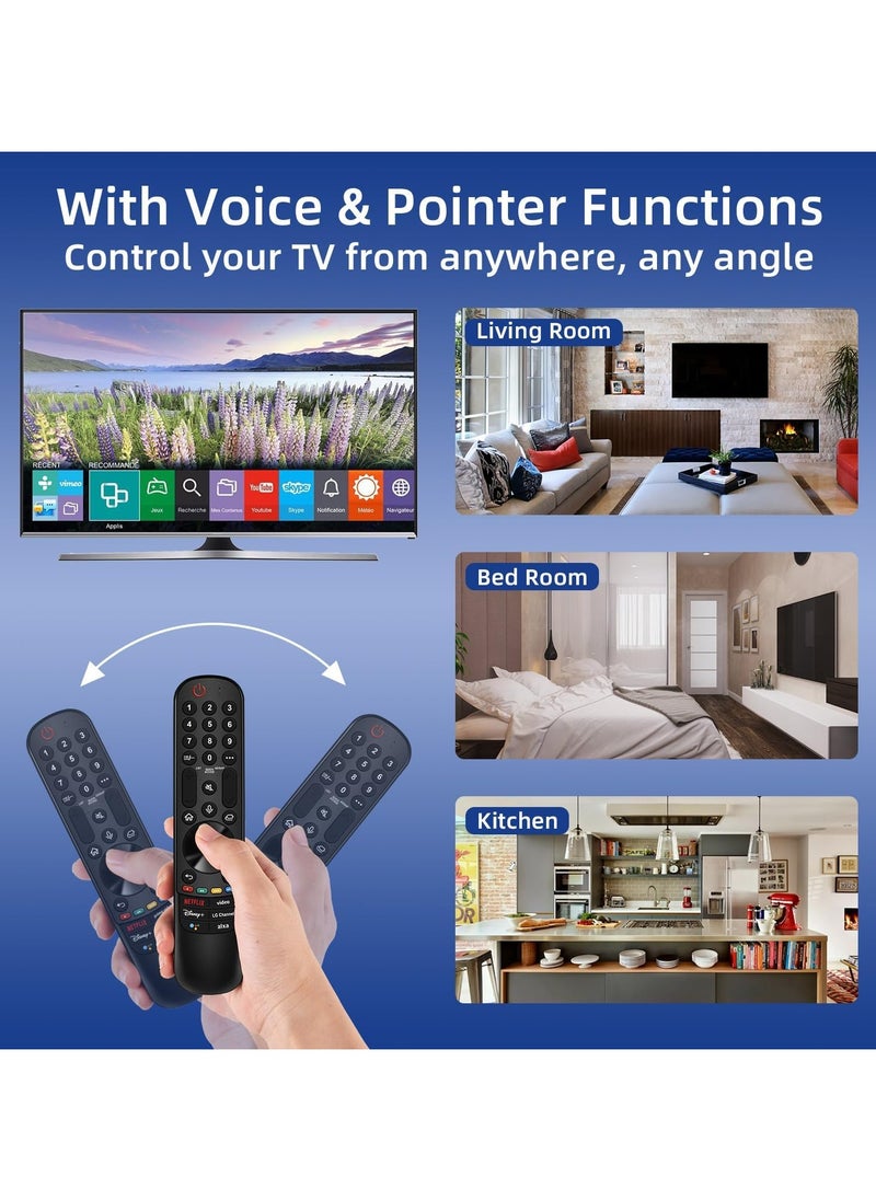 TIGER - Universal LG TV Magic Remote Replacement for 2019–2024 Smart TVs | Compatible with MR20GA, MR21GA, MR22GA, MR23GA, MR24GA | Voice & Pointer Function | Plug & Play | Bluetooth & Infrared | Ergonomic Design | 1-Year Warranty | High Precision Control - Image 1