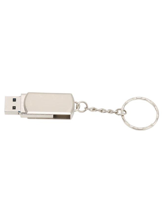 Thoraya usb3.0 + tpye-C mobile phone computer dual-use USB disk with keychain USB3.0 flash memory stick high speed flash drive flash drive thumb drive 64GB silver  - Image 4