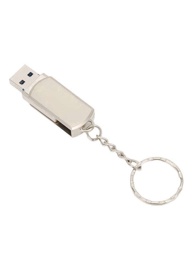 Thoraya usb3.0 + tpye-C mobile phone computer dual-use USB disk with keychain USB3.0 flash memory stick high speed flash drive flash drive thumb drive 64GB silver  - Image 5