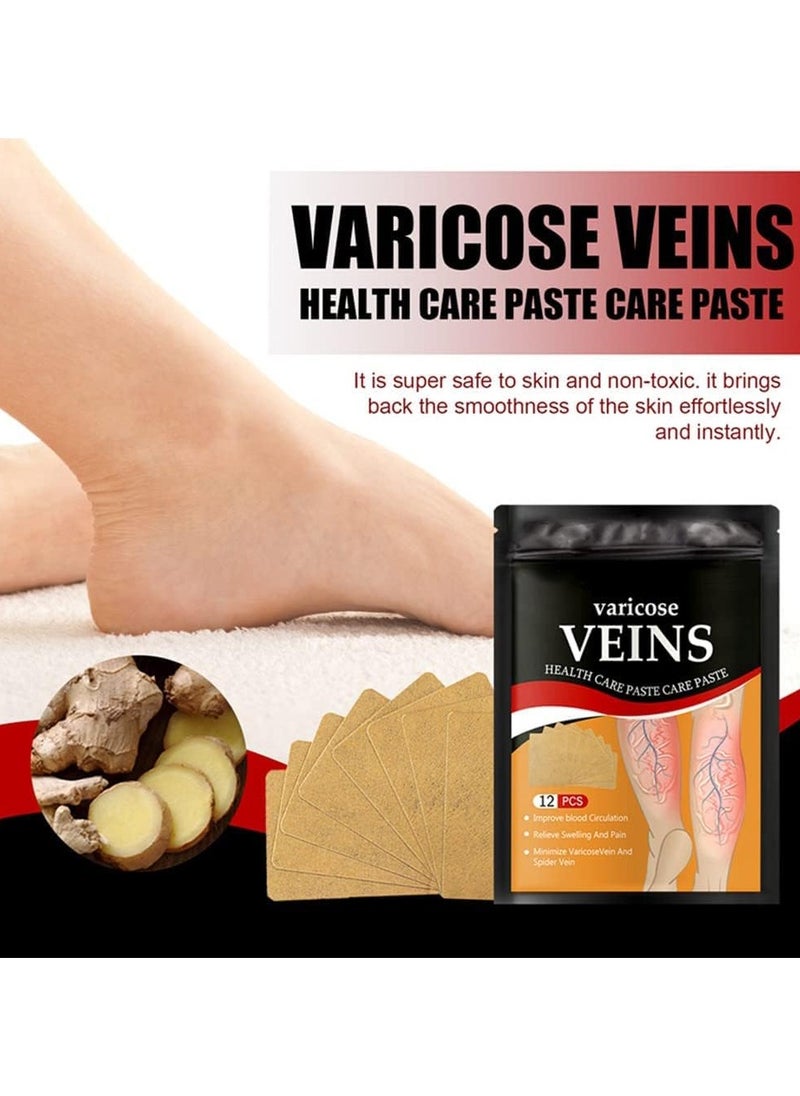 Generic 12 Pcs Varicose vein patch for leg health,Varicose vein patch for pain relief,blood circulation,Swelling,Spider veins  - Image 5