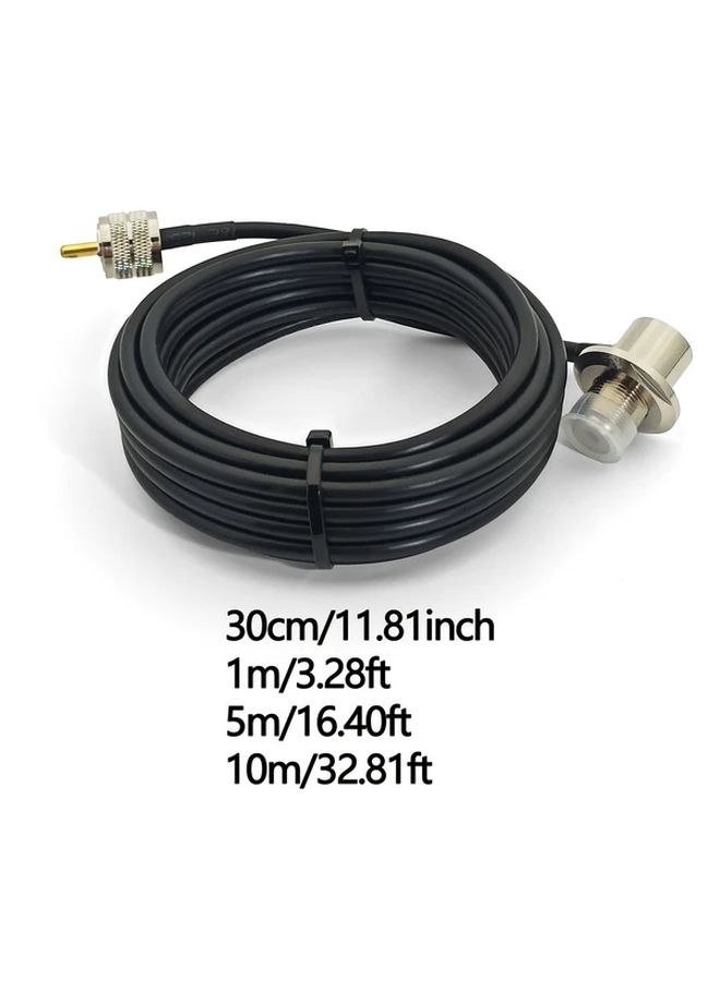 UHF Male to Female 90 Degree Coaxial Cable 1m 50 Ohm Low Loss Extension Cord - Image 2