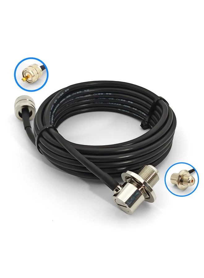 UHF Male to Female 90 Degree Coaxial Cable 1m 50 Ohm Low Loss Extension Cord - Image 5