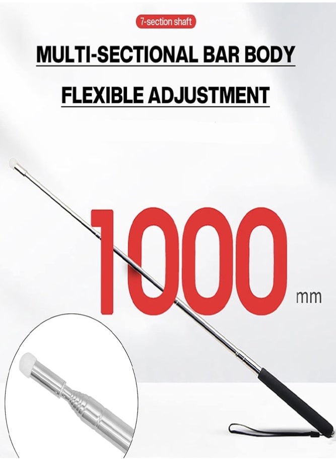 Extendable Teacher Pointer Stick Retractable Telescope Pointer with Lanyard for Classroom Whiteboard and Presentation (1 Meter) - Image 2