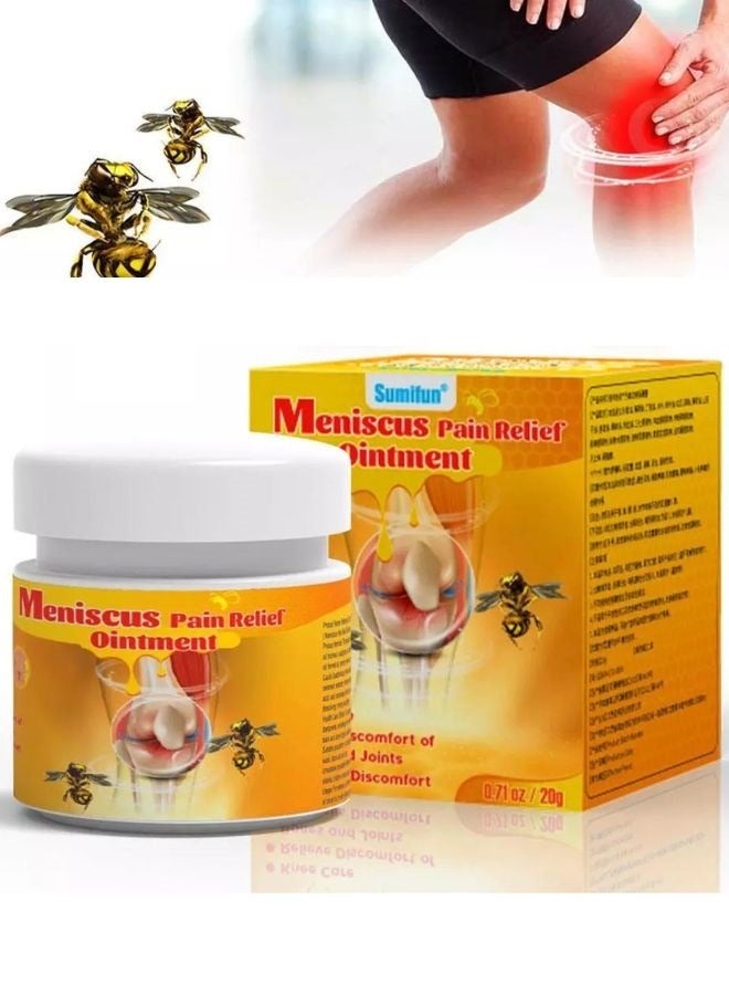 Sumifun مرهم تخفيف ألم الغضروف كريم تخفيف ألم المفاصل رعاية الركبة بلسم سم النحل لعلاج المفاصل جل كريم تخفيف ألم سم النحل 20 جرام - Image 1
