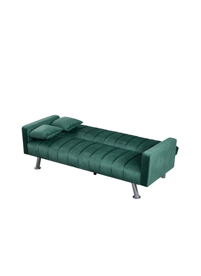 DANUBE HOME - جلام نسيج أريكة سرير تصميم حديث أرائك بمقعدين أثاث غرفة المعيشة مريح 185 × العرض 81 × الارتفاع 77 سم أخضر - Image 1