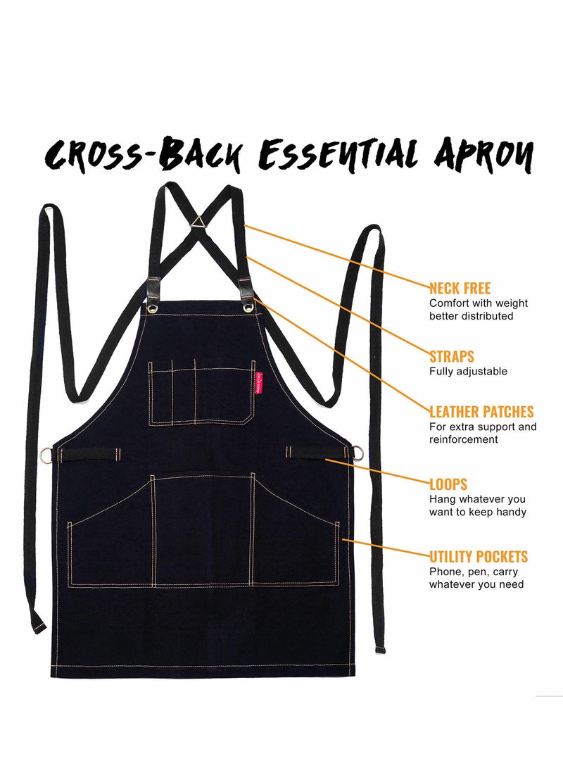 Excefore Tool Apron Canvas Heavy Duty Work with Pockets, for Men, Women, Pro Mechanic, Welding, Woodwork, Blacksmith  - Image 5